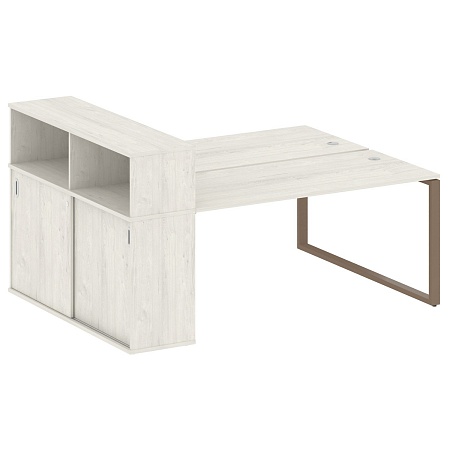 Рабочая станция на О-образном м/к с опорным шкафом-купе БО.РС-СШК-2.4