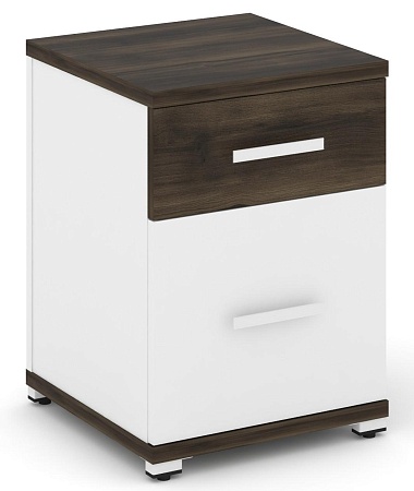 Тумба опорная/приставная 1 ящик + 1 распашной фасад. CN.TUO-004 B/W