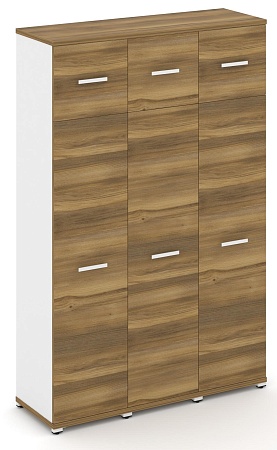 Шкаф три узкие секции, 5 ниш (3 фасада ЛДСП  4 ниши + 3 фасада ЛДСП,  1 ниша) CN.STU-537 B/W