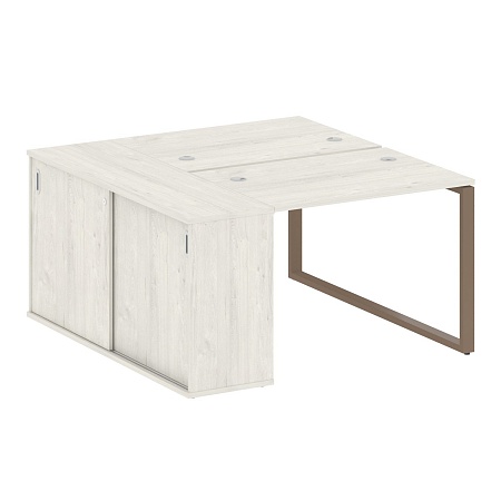 Рабочая станция на О-образном м/к с опорным шкафом-купе БО.РС-СШК-1.1