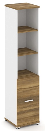 Шкаф одна узкая секция, 5 ниш ( фасад ЛДСП  на 2 ниши) CN.STU-511 B/W