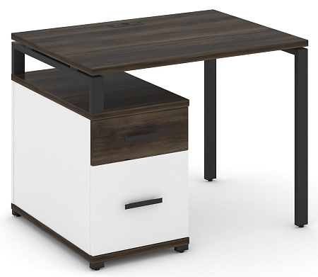 Стол письменный с одной опорной тумбой CN.SP-306 B/W