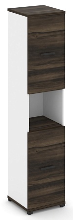 Шкаф одна узкая секция, 5 ниш (Два фасада ЛДСП накладных на 2 ниши) CN.STU-513 B/W