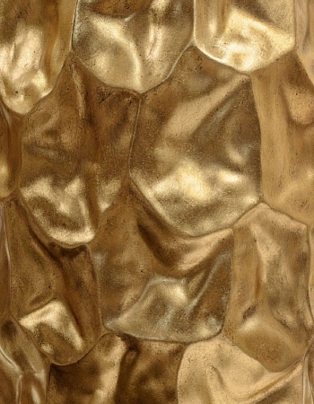 Кашпо TREEZ Effectory Metal Высокий округлый конус Design Crumple Сусальное золото д-42, в-90 см 1/1