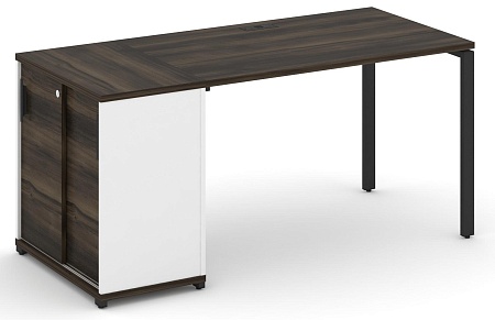 Стол рабочий с опорным шкафом купе CN.SP-234 B/W