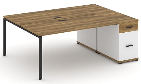 Рабочая станция с одной опорной тумбой CN.DRS-408 B/W