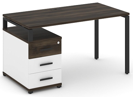 Стол письменный с одной опорной тумбой CN.SP-303 B/W