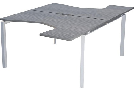 Бенч эргономичный на 2 рабочих места на металлокаркасе НТМП.П.Б2-040