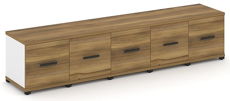 Шкаф пять узких секций, 1 ниша (5 фасадов ЛДСП, 1 ниша) CN.STU-153 B/W