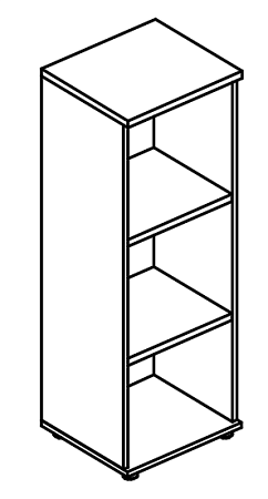 Стеллаж средний узкий (топ ДСП) МР 9461