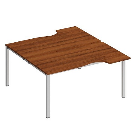 Рабочая станция со столами эргономичными на металлокаркасе КФ (2х160) К.1150