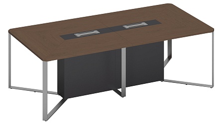 Стол для переговоров составной 2-секционный опоры металлик ВЛ 102 ДТ АТ АТ ХР