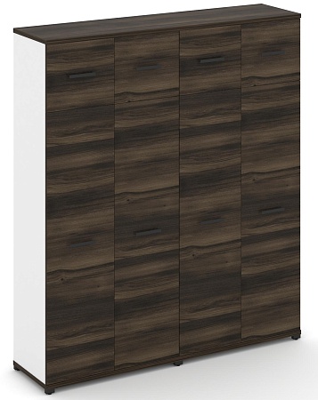 Шкаф две широкие секции, 5 ниш (4 фасада ЛДСП,  4 ниши + 4 фасада ЛДСП, 1 ниша) CN.STS-527 B/W