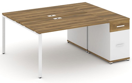 Рабочая станция с одной опорной тумбой CN.DRS-407 B/W