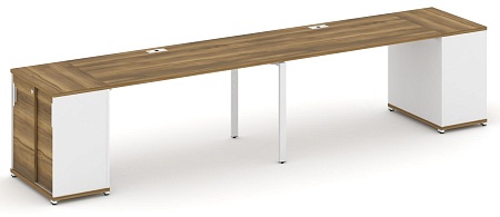 Рабочая станция с опорными шкафом купе CN.ORS-235 B/W