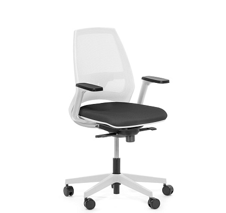 Кресло синх,3D, белая 4U MESH W 600 3DW White MH YI009