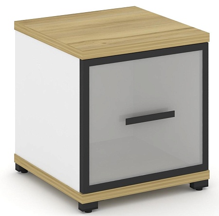 Шкаф четыре узкие секции, 1 ниша (Один фасад стекло белое матовое в раме, накладной на 1 нишу) CN.STU-113 RM B/W