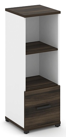 Шкаф одна узкая секция, 3 ниши (фасад ЛДСП, 1 ниша) CN.STU-311 B/W