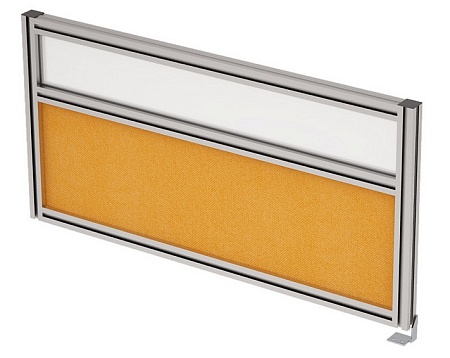 Барьер боковой в алюминевом профиле, вставка стекл...