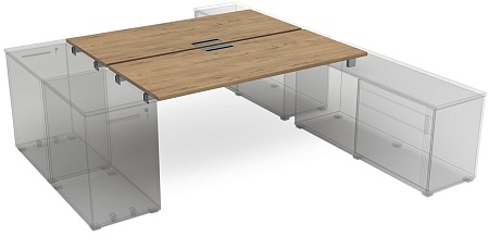 Стол системы Бенч, сдвоенный, на 2 рабочих места СБДТ.984