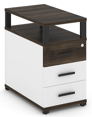 Тумба приставная 3 ящика. С надставкой. CN.TGP-001 B/W