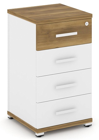 Тумба опорная/приставная 4 ящика. CN.TUO-002 B/W