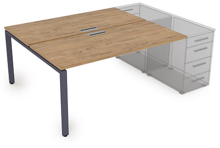 Стол системы Бенч, сдвоенный, на 2 рабочих места СТБ-П.988