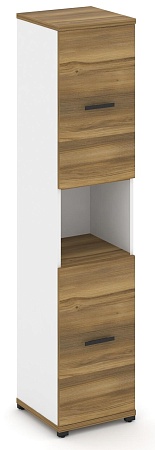 Шкаф одна узкая секция, 5 ниш (Два фасада ЛДСП накладных на 2 ниши) CN.STU-513 B/W