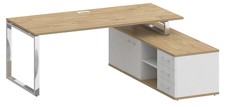 Стол руководителя с опорной греденцией, правый SK.SRG-200 (R)