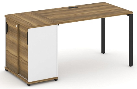 Стол рабочий с опорным шкафом купе CN.SP-234 B/W