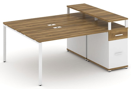 Рабочая станция с одной опорной тумбой CN.DRS-415 B/W