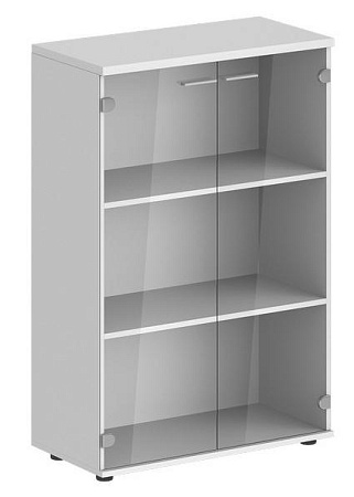 Шкаф средний, 2-х дв. со стеклом, з.ст ЛДСП SG.813