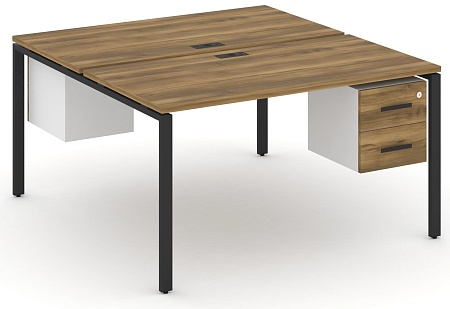 Рабочая станция двух сторонняя с подвесными тумбами на 2 места CN.DRS-115 B/W