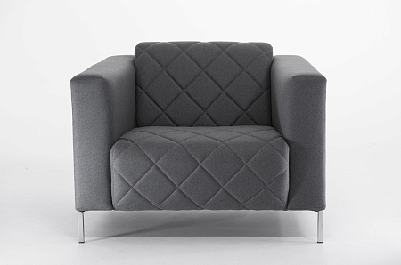 Кресло, войлок VISPO 1 MUSE Grigio 19  stitch 1