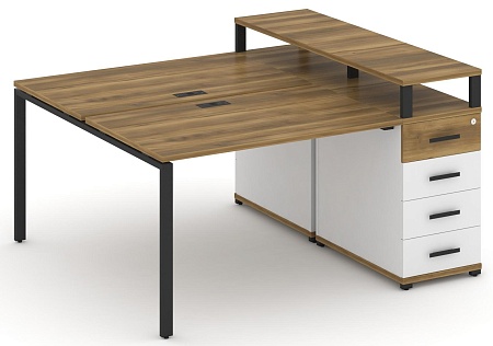 Рабочая станция с одной опорной тумбой CN.DRS-410 B/W