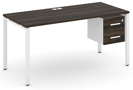 Стол рабочий с подвеснй тумбой с двумя ящиками CN.SP-116 B/W