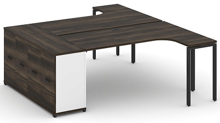 Рабочая станция с опорным распашным шкафом CN.DSA-210 B/W