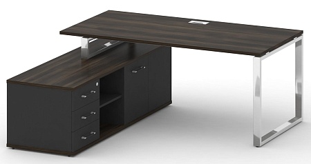 Стол руководителя с опорной греденцией , левый SK.SRG-180 (L)