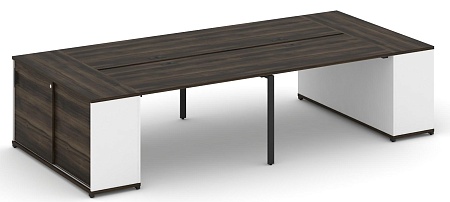 Рабочая станция с опорными шкафами купе CN.DRS-278 B/W