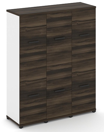 Шкаф три узкие секции, 4 ниши (3 фасада ЛДСП, 4 ниши) CN.STU-436 B/W