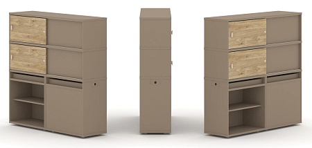 Набор №23. Тумба двойная + высокая надставка ES.NB.2V-23