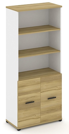 Шкаф одна широкая секция, 5 ниш (2 фасада ЛДСП, 2 ниши) CN.STS-511 B/W