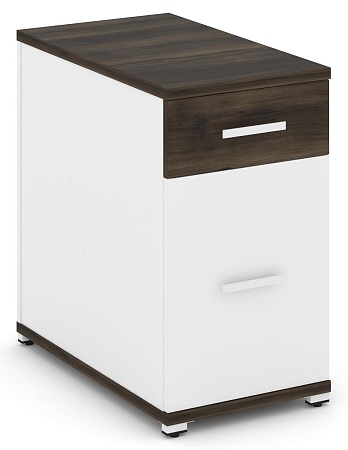 Тумба опорная/приставная 1 ящик + 1 распашной фасад. CN.TGO-005 B/W