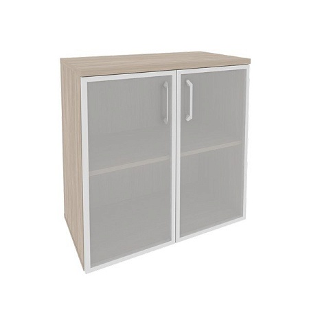 Шкаф низкий широкий (2 низких фасада стекло в раме) O.ST-3.2R