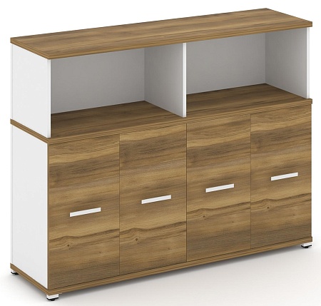 Распашной шкаф опорный/приставной с надставкой  низкой CN.SOPR-007 B/W