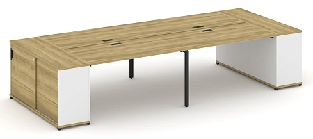 Рабочая станция с опорными шкафами купе CN.DRS-279 B/W