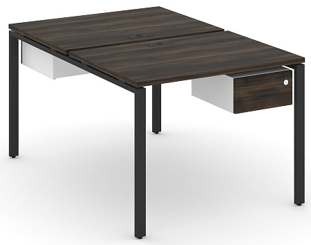 Рабочая станция двух сторонняя с подвесными тумбами на 2 места CN.DRS-109 B/W