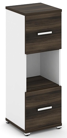 Шкаф одна узкая секция, 3 ниши (2 фасада ЛДСП, 1 ниша) CN.STU-315 B/W