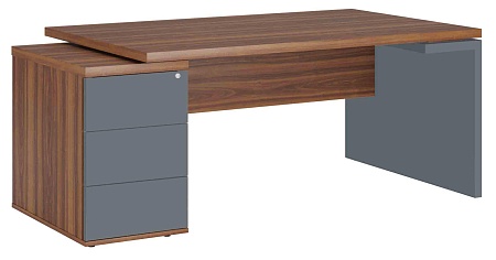 Стол рабочий на опорной тумбе левый ZIO285114