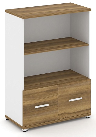 Шкаф две широкие секции, 3 ниши (2 фасада ЛДСП, 1 ниша) CN.STS-311 B/W